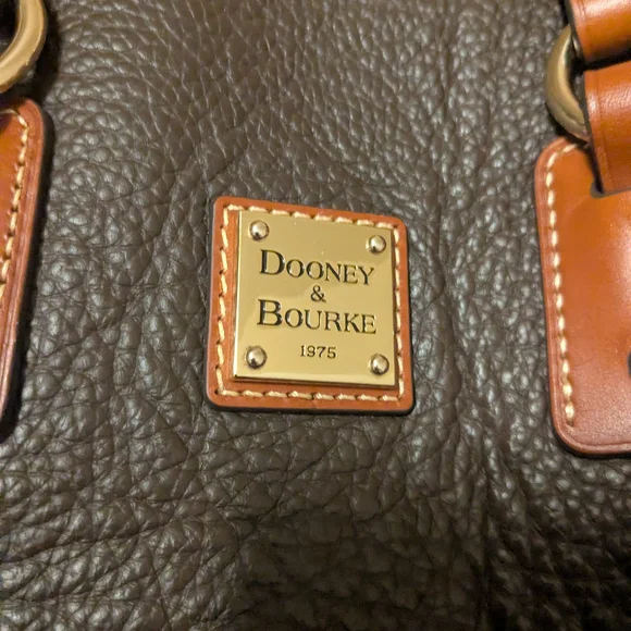 Dooney & Bourke Brown Leather Tote Bag - Picture 2 of 5